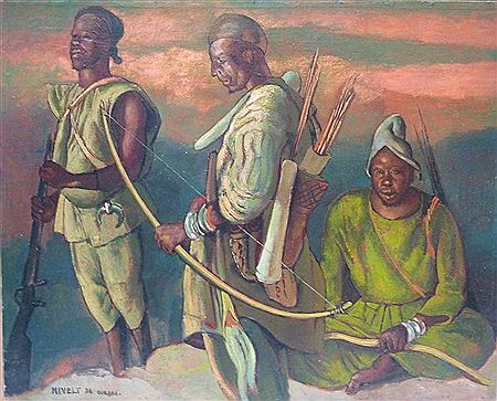 Sample artwork by Roger Nivelt (1899 - 1962), known for orientalist and africanist paintings, portraits, watercolor on japanese paper - View similar artists and auction records
