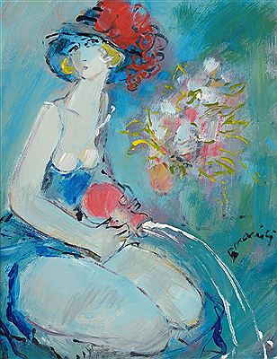 Femme assise aux fleurs by Mario Bonamici - Auction record, sale price, and art valuation. Compare with similar artists and explore comparable artworks.