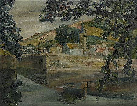 Village de campagne en bord de rivière by Louis Agricola Montagne - Auction record, sale price, and art valuation. Compare with similar artists and explore comparable artworks.