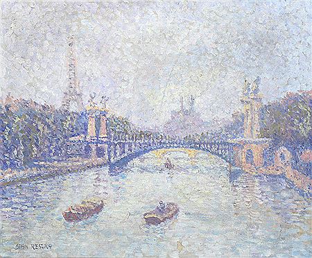 Le pont Alexandre III à Paris, 1946
