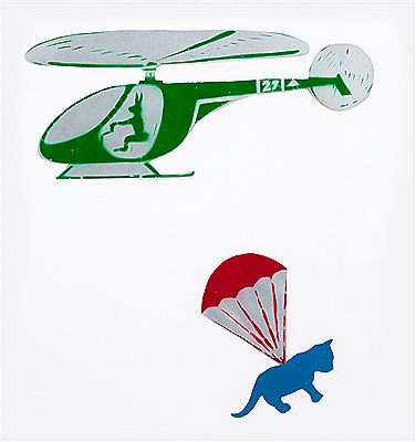 Coelho Pilotando Helicóptero e Gato by Alex Vallauri - Auction record, sale price, and art valuation. Compare with similar artists and explore comparable artworks.