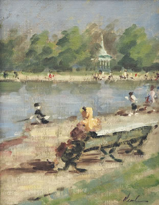Kensington Round Pond by Hayward Veal - Auction record, sale price, and art valuation. Compare with similar artists and explore comparable artworks.