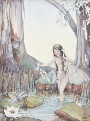 Young Fairy at the Water's Edge