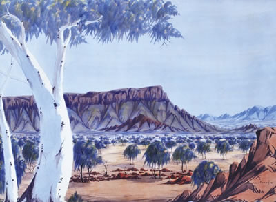 Central Australian Landscape with Ghost Gums