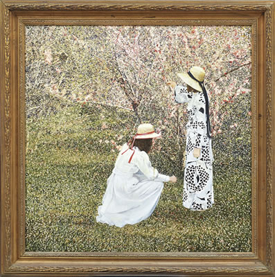 Women by the Blossoms