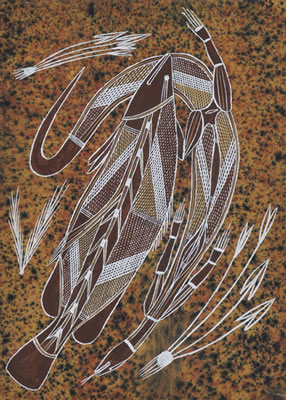 Sample artwork by Graham Badari (Born 1963), known for aboriginal art - View similar artists and auction records