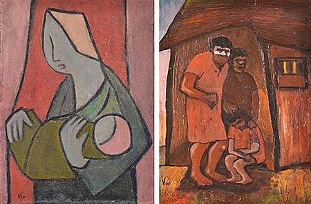 The Family (Mother and Child verso) double sided by Yvonne Frankel Cohen - Auction record, sale price, and art valuation. Compare with similar artists and explore comparable artworks.