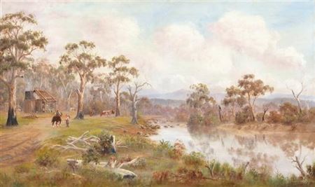 Sample artwork by John F Norton (1875 - 1940), known for australian landscape painting - View similar artists and auction records