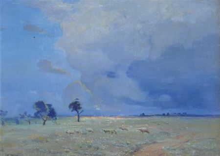 Sample artwork by Edward Cairns Officer (1871 - 1921), known for landscape painting - View similar artists and auction records