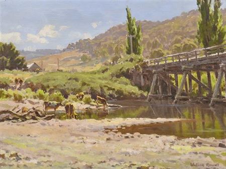 Cattle Drinking by William Nicholas Rowell - Auction record, sale price, and art valuation. Compare with similar artists and explore comparable artworks.