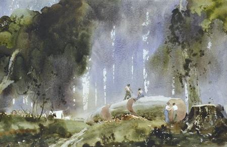 Mauls and Wedges, Wedges and Saws 1927-29 by William Blamire Young - Auction record, sale price, and art valuation. Compare with similar artists and explore comparable artworks.