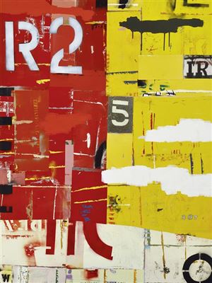 Sample artwork by Michael Jeffery (Born 1965), known for painting, mixed media, collage - View similar artists and auction records