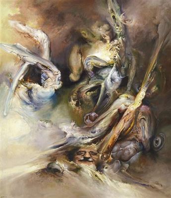 Portrait of James Timothy Gleeson: Landscape with Self-Portrait in Parenthesis 1994