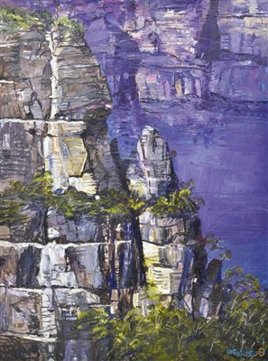 Three Sisters (Blue Mountains) 1989 by Geoff La Gerche - Auction record, sale price, and art valuation. Compare with similar artists and explore comparable artworks.