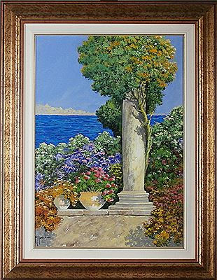 OCEAN VIEW FROM TERRACE by Antonio Marchese - Auction record, sale price, and art valuation. Compare with similar artists and explore comparable artworks.