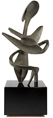 Sample artwork by Max Finkelstein (1915 - 2016), known for abstract sculpture, wood carving, teaching - View similar artists and auction records