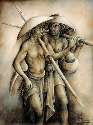 Berangkat Ke Sawah by I Nyoman Ridi - Auction record, sale price, and art valuation. Compare with similar artists and explore comparable artworks.