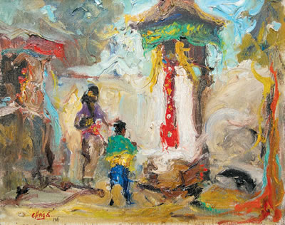Balinese Temple by Chris Suharso - Auction record, sale price, and art valuation. Compare with similar artists and explore comparable artworks.