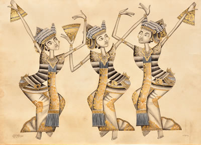 Tari Legong by Ketut Rudin - Auction record, sale price, and art valuation. Compare with similar artists and explore comparable artworks.