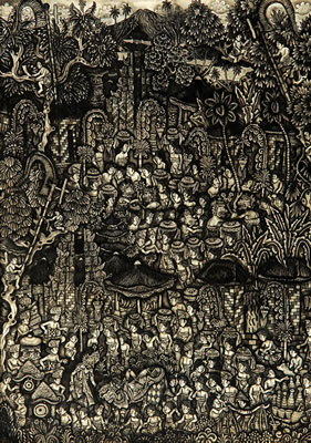Upacara by I Made Kicen - Auction record, sale price, and art valuation. Compare with similar artists and explore comparable artworks.
