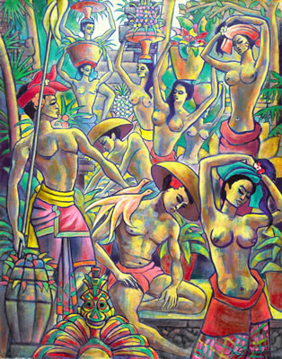 Balisch Hoogtij (Rampant Bali) by Auke Cornelius Sonnega - Auction record, sale price, and art valuation. Compare with similar artists and explore comparable artworks.