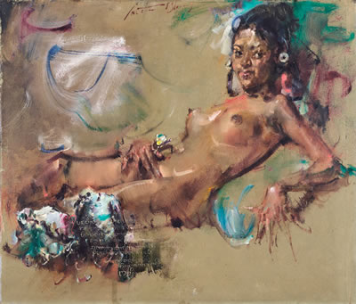 Sample artwork by Antonio Maria Blanco (1911 - 1999), known for female nude painting - View similar artists and auction records
