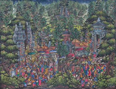 Temple Festival by I Nyoman Tapa - Auction record, sale price, and art valuation. Compare with similar artists and explore comparable artworks.