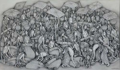 Traditional Market Scene by Ketut Gelgel - Auction record, sale price, and art valuation. Compare with similar artists and explore comparable artworks.