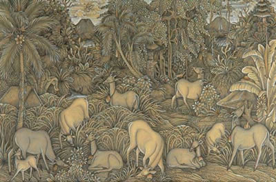 Sample artwork by I Ketut Kebut (Born 1940), known for painting - View similar artists and auction records