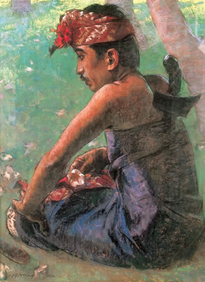 Seated Balinese Man