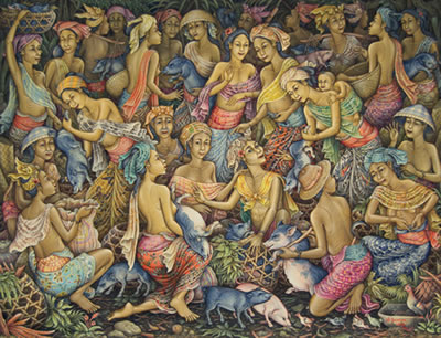 Suasana Pasar di Bali by I Wayan Supharta - Auction record, sale price, and art valuation. Compare with similar artists and explore comparable artworks.