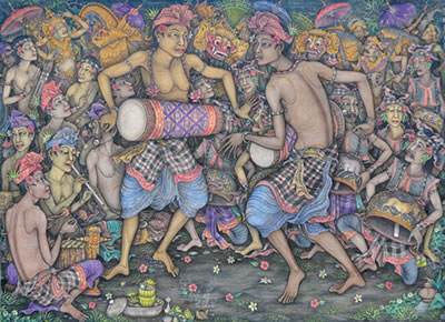 Sample artwork by Ketut Ginarsa (Born 1953), known for painting - View similar artists and auction records