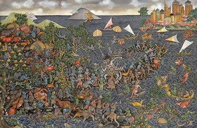 Pasukan Hanoman Menyerbu Metropolitan by I Wayan Diana - Auction record, sale price, and art valuation. Compare with similar artists and explore comparable artworks.