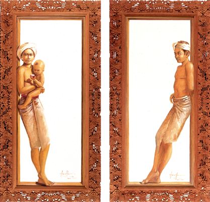 Blissful Family (2) by Abdul Aziz - Auction record, sale price, and art valuation. Compare with similar artists and explore comparable artworks.