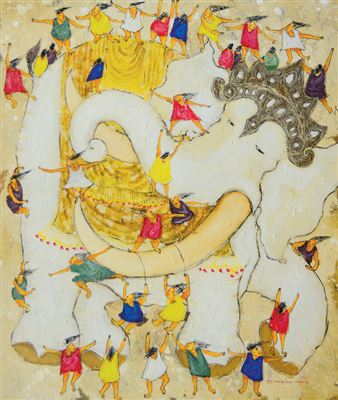 Gajah by I Made Gunawan - Auction record, sale price, and art valuation. Compare with similar artists and explore comparable artworks.