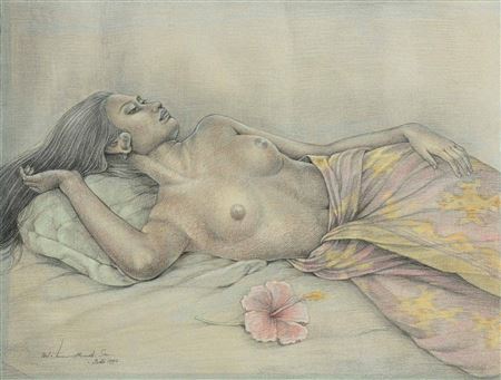 Reclining Woman by I Wayan Lotra - Auction record, sale price, and art valuation. Compare with similar artists and explore comparable artworks.