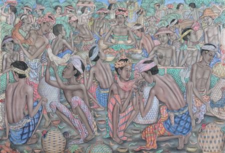 Sample artwork by Dewa Nyoman Rai (Born 1945), known for painting - View similar artists and auction records