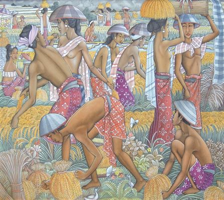 Panen Raya by Dewa Nyoman Jati - Auction record, sale price, and art valuation. Compare with similar artists and explore comparable artworks.