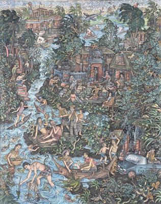 Sample artwork by I Made Budi (Born 1932), known for painting - View similar artists and auction records