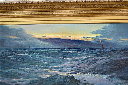Seascape, with distant shore
