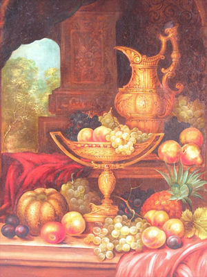Still Life of Fruit, Compote & Ewer, 1882