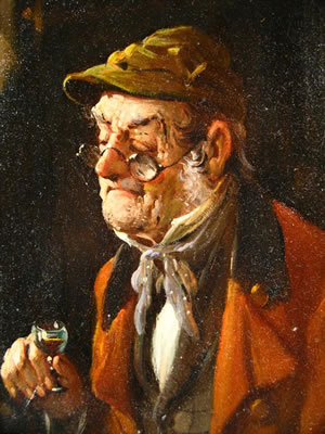 Portrait of a Gentleman Drinking Wine