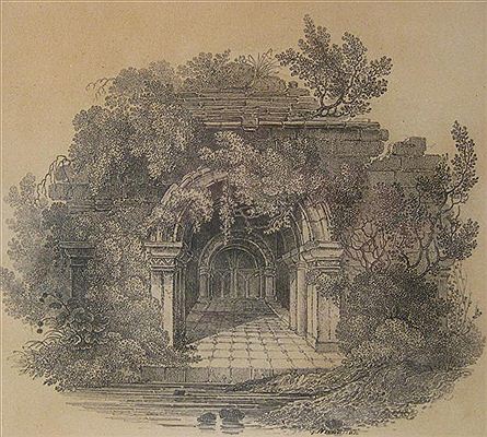 Arched Entrance to Romantic Ruin by George Nicholson - Auction record, sale price, and art valuation. Compare with similar artists and explore comparable artworks.