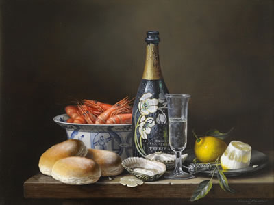 AN EPICURE'S LUNCH by Brian Davies - Auction record, sale price, and art valuation. Compare with similar artists and explore comparable artworks.