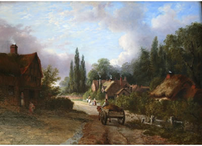 VILLAGE SCENE, WARWICKSHIRE