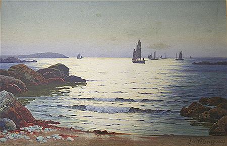OFF THE COAST AT EVENING by John McDougal - Auction record, sale price, and art valuation. Compare with similar artists and explore comparable artworks.