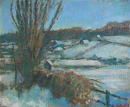 EAST HILL EVERSHOT: LANDSCAPE UNDER SNOW, 1963