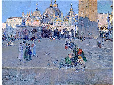 ST. MARK`S SQUARE, VENICE by Mary McCrossan - Auction record, sale price, and art valuation. Compare with similar artists and explore comparable artworks.
