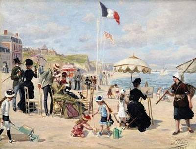 Sur la plage de Deauville