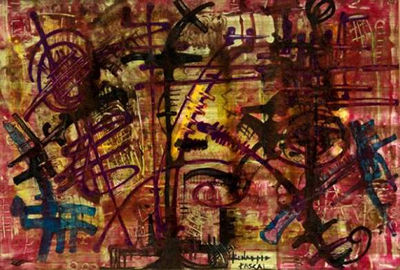 Composition sur fond rouge by Pascal Benaddi - Auction record, sale price, and art valuation. Compare with similar artists and explore comparable artworks.